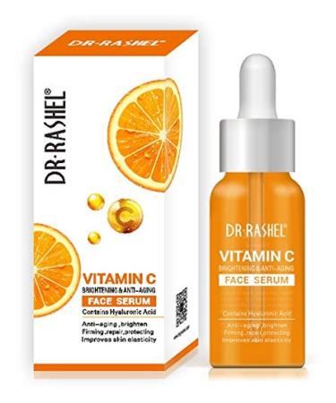 Dr Rashel Vitamin C Face Serum with Hyaluronic Acid - Anti Aging Formula (Pack of 2) + Collagen Eye Mask - Buy Online on GoSupps.com