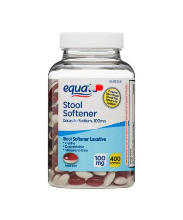 Equate Gentle Stool Softener Capsules 100mg 400 Count for Consistent Bowel Aid
