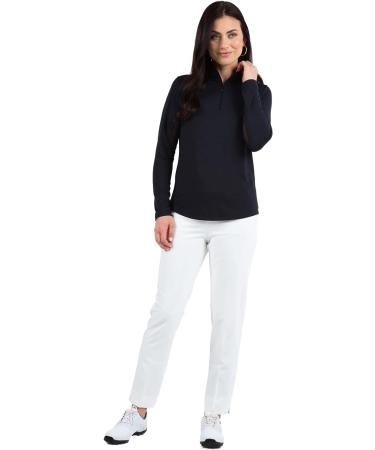 IBKUL Sun Protective UPF 50+ Icefil Cooling Long Sleeve Mock Neck Top - Turquoise Solid XXL - Buy Online on GoSupps.com