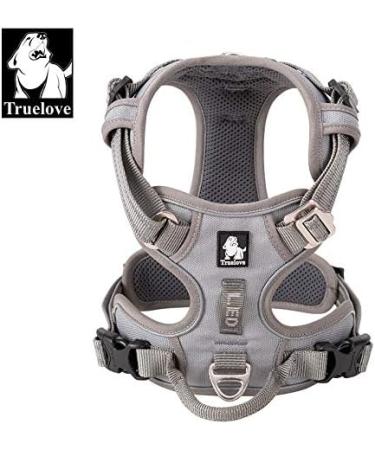 Truelove No Pull Dog Harness - Reflective Adjustable Soft Padded Vest with Control Handle TLH56512 L Gray | International Shipping Available - Buy Online on GoSupps.com