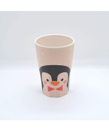 Kids Bamboo Cups Set - 4 Cute Animal Designs, 12 oz Eco-Friendly & Shatter Resistant, BPA Free, Dishwasher Safe - White - Pack of 4 - Buy Online on GoSupps.com