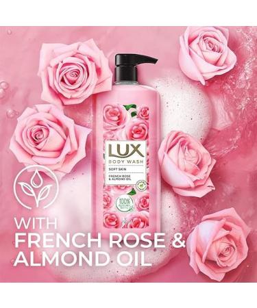 Buy Body Wash Soft Skin - French Rose & Almond Oil - XL 750ml Pump Bottle | Glycerine Paraben Free Extra Foam - Long Lasting Fragrance - International Shipping - Buy Online on GoSupps.com