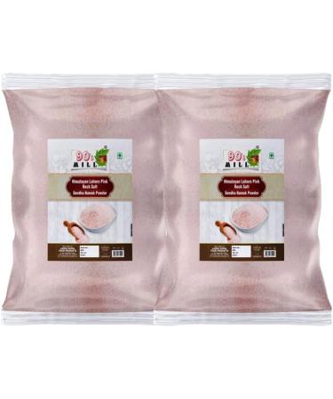90's MILL Pink Rock Salt Loon Powder | Sabut Gulabi Lahori Sendha Namak Powder | Himalayan Pink Salt Powder with 84 Minerals For Cooking |100% Natural For Detox-400GM*2Pack - Buy Online on GoSupps.com
