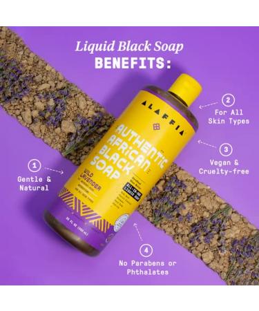 Alaffia African Black Soap - Wild Lavender 32 Fl Oz (Pack of 1) - Buy Online on GoSupps.com