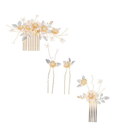 Ipetboom 2 Sets Hair Accessories Rhinestone Wedding Hair Wedding Decorations for Ceremony Flowers Decoration Bridal Tiara Rhinestone Decor Zinc Alloy Delicate Women's Flower Head