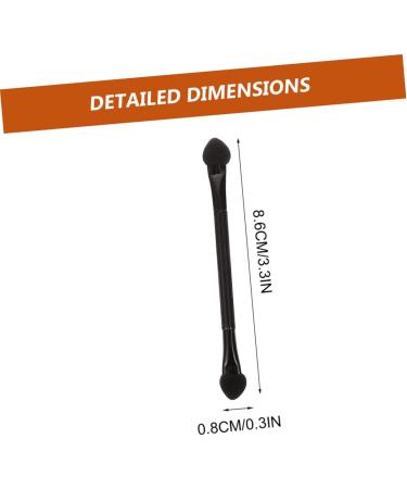 WOONEKY 25 Pcs Double Ended Eye Shadow Stick Lipstick Brush Tool Lip Balm Applicator Accessory Black Plastic - Buy Online on GoSupps.com