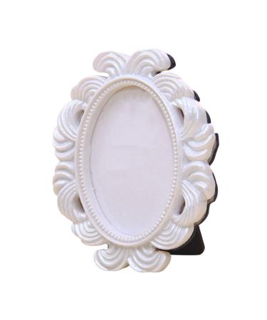 FRCOLOR Nail Display Frame Small Photo Frame Retro Photo Frame Antique Picture Frames Rustic Picture Frame Retro Picture Frame Gold Trim Nail Showing Stands White Sample Acrylic Resin