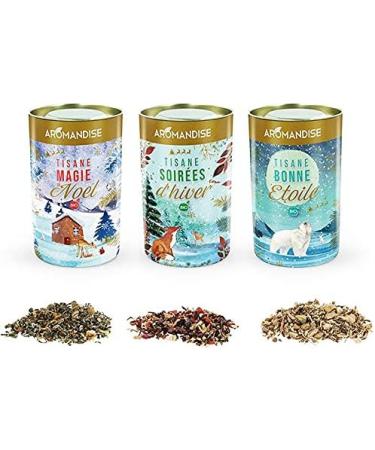  Aromandise Gift Set of 3 Organic Festive Herbal Teas 260g - Aromandise - Buy Online on GoSupps.com