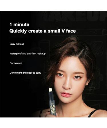Double-Headed Highlighting Stick 2-in-1 Contouring Stick Nose Shadow Contour Stick Sweatproof Contour Stick Makeup for Cheeks and Lips Long-Lasting Contouring 0.5 ml (Pack of 2) Ivory White - Buy Online on GoSupps.com