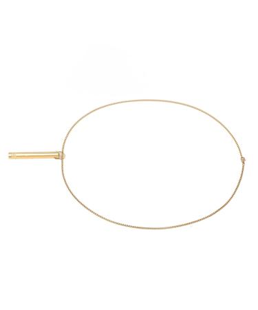 Stress Relief Mindful Necklace Increase Lung Volume Reduce Anxiety Mindful Breathing Necklace Skin Friendly for Men for Daily Wear (Gold)