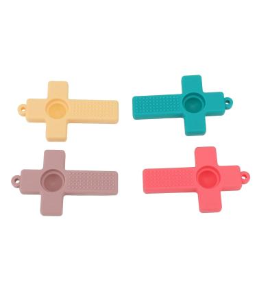 4Pcs Silicone Baby Teether Toy - Infant Teething Relief for Sore Gums | Chew Toys for Comfort - Buy Online on GoSupps.com