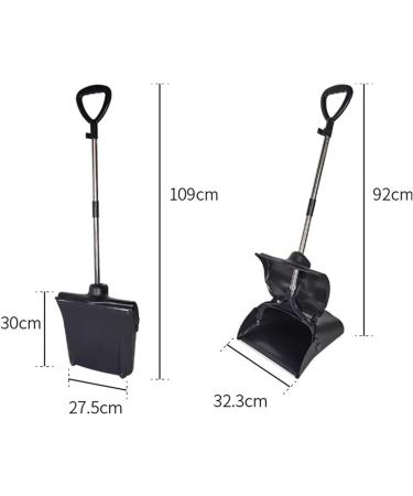 WHDEOY YJLYQF Dustpan and Brush Set Long Handled Tall 180 Degree Rotating Sweeping Brush Household Dust Pan with Comb Teeth for Indoor Outdoor Garden Home Room Kitchen Office Lobby - Buy Online on GoSupps.com