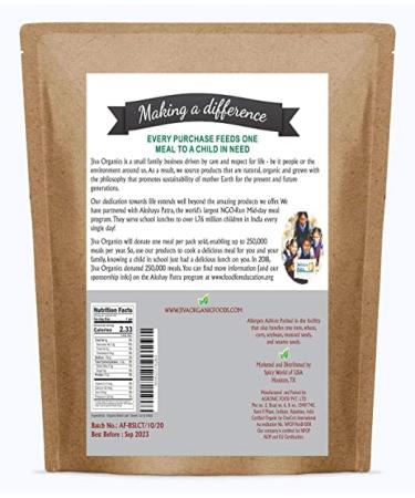 Jiva Organic Dried Basil Leaves 1lb Bulk Bag - Non-GMO, Cut & Sifted Basil Spice - Buy Online on GoSupps.com