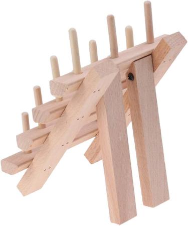 Abaodam 12 Thread Holder Hair Braiding Rack - Wooden Braid Divider Stand for Quilting, Sewing, Embroidery - Beech Reel Bobbin Organizer - Buy Online on GoSupps.com