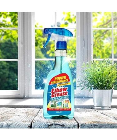 Pack of 2 Elbow Grease Glass Cleaner with Vinegar for Windows and Mirrors - 500 ml - Power Performance Streak Free Window Cleaning Equipment - Buy Online on GoSupps.com