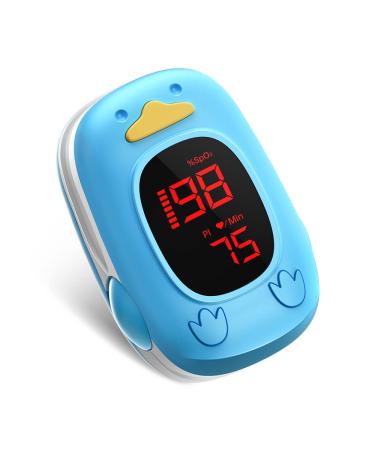 Pulse Oximeter for Kids-2022 HOLFENRY infant Pulse Oximeter Fingertip Kids Blood Oxygen Meter Finger Pulse Oximeter Children with OLED, Baby Oxygen Monitor Bluetooth with Battery