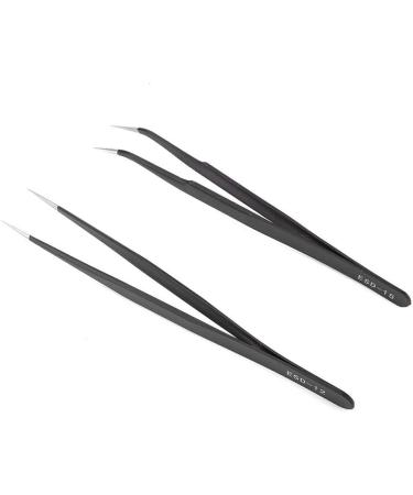 Stainless Steel Eyelashes Grafting Tweezers Makeup Tweezers Tool for Eyelashes Extension Nail Art Decoration for Professional Salon or Home Use(3#) - Buy Online on GoSupps.com