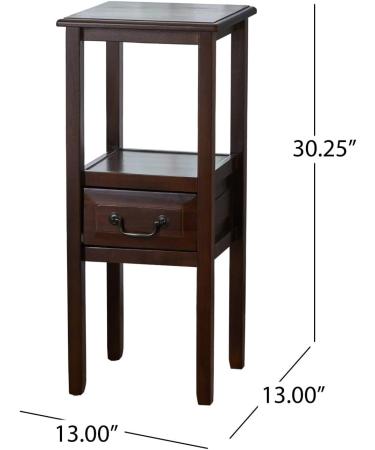 Acacia Wood Accent Table Suit for Living Room Bedroom Balcony or Study Room for Placing Books Coffee Alarm Clock Potted Plants Toys etc Brown - Buy Online on GoSupps.com