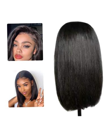 Havamoasa Women Short Bob Wig - Straight Black Hair Lace Front U Shape Wig - Buy Online on GoSupps.com