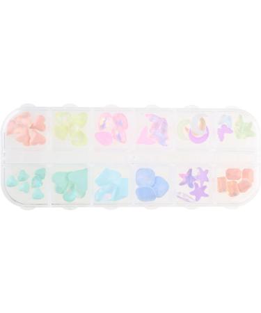 FEIlei 12 Grids Nail Art Crystal Nail Art Stones Rhinestone Manicure Nail Charms - Buy Online on GoSupps.com