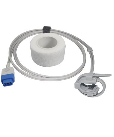 Sino-k Compatible for Trusignal TS-SE-D Spo2 Sensor Multi-Site 3.2 ft 9 Pins Connector FDA/CE Approved