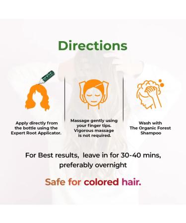 Organic Forest Hair Fall Control Oil - 100% Chemical Free | Argan Almond Coconut Onion & Bhringraj | Hair Oil for Men & Women | 3.4 fl. Oz - Buy Online on GoSupps.com