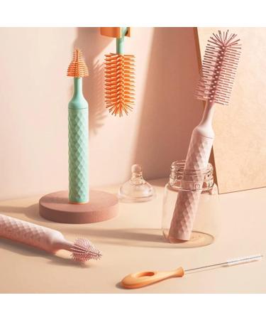 Valink Electric Baby Bottle Brush Set - 4PC Silicone Cleaning Brushes USB Rechargeable Green Includes Flashing Lifter Straw Cleaner - Buy Online on GoSupps.com