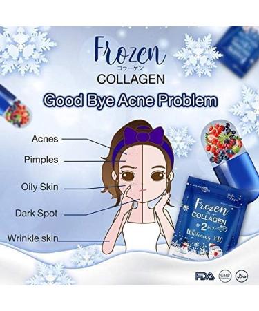 Gluta Frozen Collagen 2 In 1 Whitening Capsules - Nourishes Skin, Reduces Freckles, Dark Spots & Acne, Promotes Healthy Hair & Nails - 60 Capsules - Buy Online on GoSupps.com