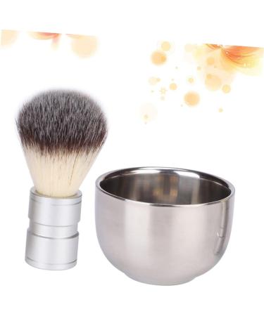 Minkissy 2x Soap Tools for Men - Mustache & Beard Care Set with Metal Shaving Bowl Cleaning Brush & Nylon Tools - International Shipping Available - Buy Online on GoSupps.com