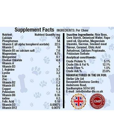 DR DOG Multivitamin for Dogs 60 Soft Chews - Essential Vitamins, Minerals & Antioxidants - Fussy Friendly & Tasty Treats - Made in UK - Buy Online on GoSupps.com