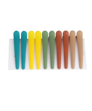 Hair clips for styling 10 pack of colorful duck beak clips Alligator-haired clips non-slip hair clips easy to style and compartment of thick/thin 10 pieces A