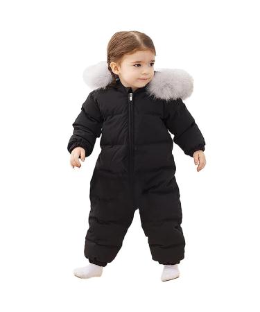 Fairy Baby Kids Winter Snowsuit Down Skisuit Jumpsuit Puffer Hooded Jacket Coat Waterproof Romper Warm for Toddler Baby Girls Boys 3.5-4T