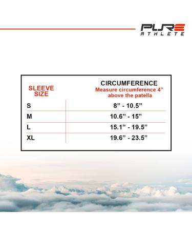 Knee Compression Sleeve Support - Pain Relief Stabilizer for Men & Women | Medium Black-Grey-Orange - Buy Online on GoSupps.com