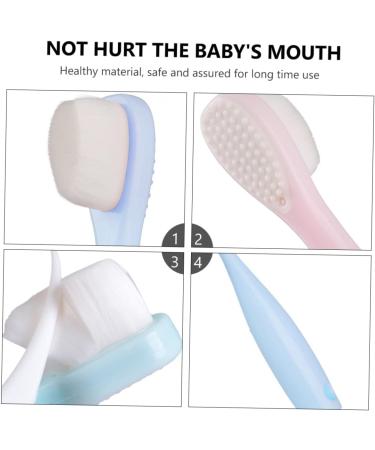 Goohochy Children's Toothbrush - Soft Manual All-Round Toothbrush for Kids Baby Tongue Cleaner & Detergent Care PP Toddler Brush - Buy Online on GoSupps.com