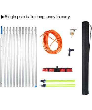 GWAWG 39ft Window Cleaning Pole Water Fed Telescopic Brush Water/Hose Fed Pole Cleaning Photovoltaic and Solar Panels / 12m Rod / 50cm Brush Head - Buy Online on GoSupps.com
