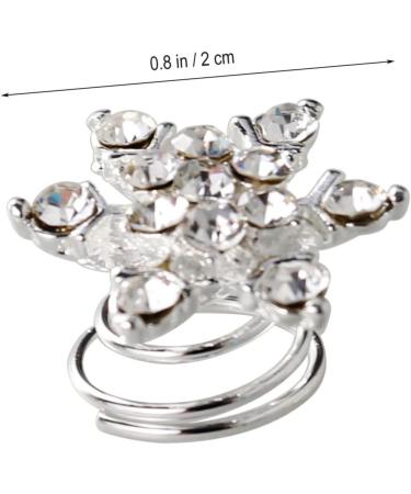 FRCOLOR Pearl Hair Barrettes clips snowflake pin jewels rhinestone barrettes for women stamper gems womens barrettes for Spiral Hairpin Miss bare white Jewelry Kit - Buy Online on GoSupps.com