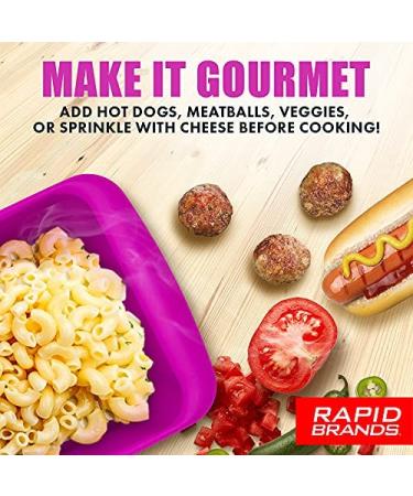 Rapid Mac Cooker - Microwave Macaroni & Cheese in 5 Minutes - Dorm, Small Kitchen, Office - Dishwasher-Safe, BPA-Free - Blue 1-Pack - Buy Online on GoSupps.com