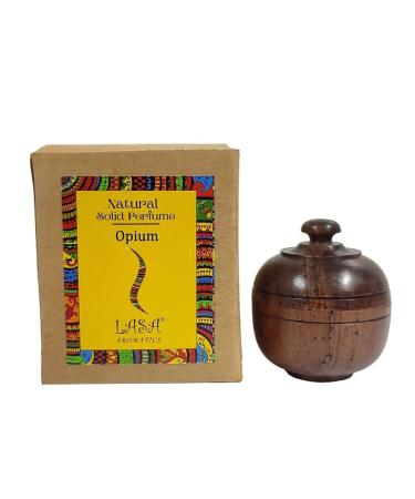 ANANYA FASHION & CRAFTS HUB Opium Natural Solid Perfume Beeswax Long Lasting Body Fragrance Balm Solid State Eau De Perfum in Wooden Jar 6 gm