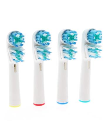 Replacement Brush Heads Compatible with Oral B- Double Clean Design, Double Clean Brush Heads, Compatible with Braun Oral-B Dual Clean Electric Toothbrush - Pack of 4 1