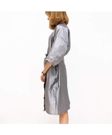 Buy Mollensiuer Silver Salon Robe - Stylish Hair Cutting Smock for Clients | International Shipping Available - Buy Online on GoSupps.com