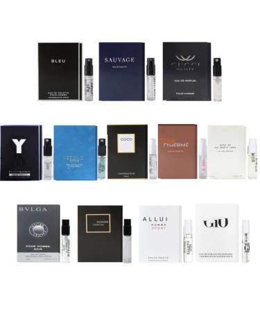 Men s Fragrance High End Designer Cologne Samples Set for Men Travel Size Perfume Gift Set (12PCS) 0.06 Fl Oz (Pack of 12)