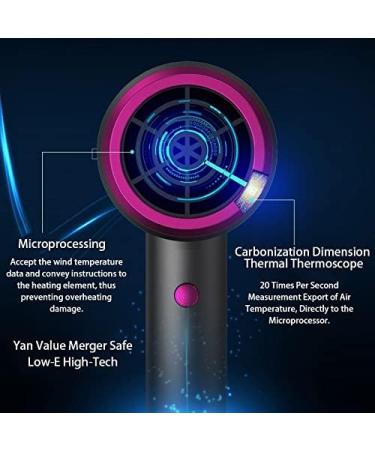 Professional Hair Dryer for Home Use Electric Mute Hot/Cold Air Hair Dryer Blue-Ray Negative Ion Air Collecting Hair Blow Dryer for Beauty Salons (Color : Black Plug Type : EU) - Buy Online on GoSupps.com