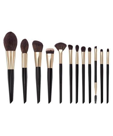 Buy Black Gold 12 Point Makeup Brush Set | Soft Powder & Sculpting Brushes for Flawless Makeup - International Shipping Available - Buy Online on GoSupps.com