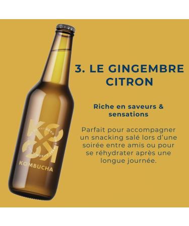 KOKO Kombucha - 12 bottles of 33cl (Ginger-Lemon) - Buy Online on GoSupps.com