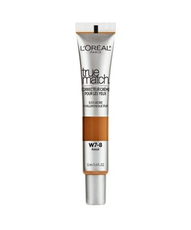 L'Or al Paris True Match Eye Cream Concealer with 0.5% Hyaluronic Acid - Dark W7-8 - 0.4 fl. oz - Buy Online on GoSupps.com