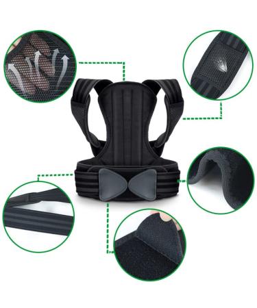 Adjustable Upper Back Brace Posture Corrector for Men Women Kids - Size L(29-33) - Improve Posture and Relieve Pain - Breathable Support for Upper and Lower Back Pain - Buy Online on GoSupps.com