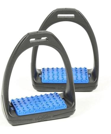 Shires Compositi REFLEX Stirrups (691) Shock Absorbent Colours - Adult (4.75") Black-Black Adult (4.75") - Buy Online on GoSupps.com