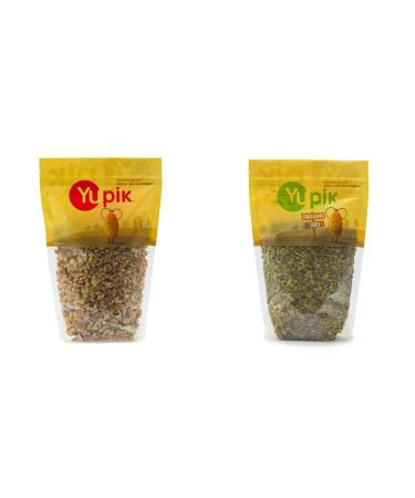 Yupik California Walnuts Medium Nut Pieces 1Kg & Organic Pumpkin Seeds (Aa) Non-GMO Vegan Gluten-Free 1Kg 1 kg (Pack of 1) Walnuts + Pumpkin Seeds