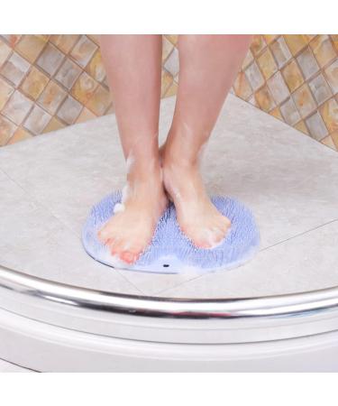 JIACHU Shower Foot Scrubber Massager - Washable Deep Cleaning Foot Pad for Spa Relaxation - Blue - Buy Online on GoSupps.com