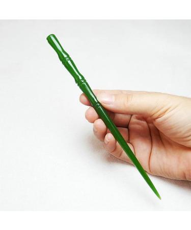 Green Hetian Jade Hair Stick - Vintage Chinese Hair Accessory for Women and Girls - Buy Online on GoSupps.com